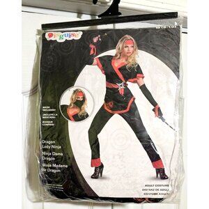 Dragon Lady Ninja Costume Women's Medium Pretty Sexy Warrior Red Halloween READ